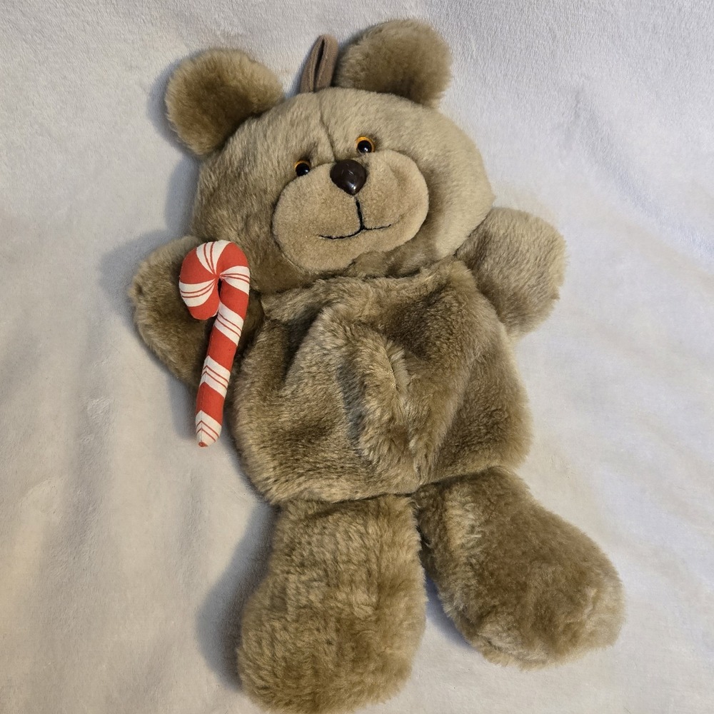 Vintage 1982 Hallmark Baby's 1st Christmas Teddy Bear Plush Candy Cane 15"